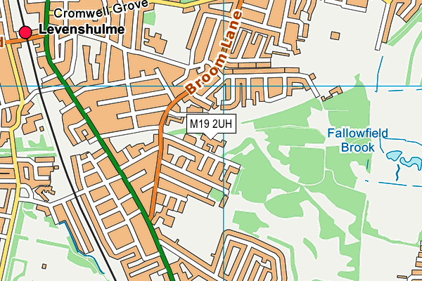 M19 2UH map - OS VectorMap District (Ordnance Survey)