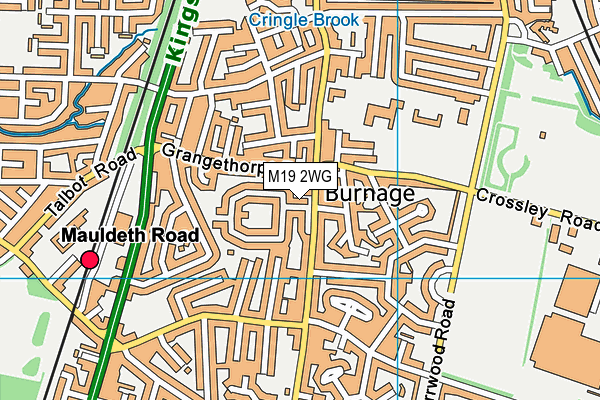 M19 2WG map - OS VectorMap District (Ordnance Survey)