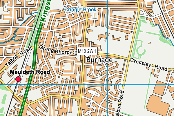 M19 2WH map - OS VectorMap District (Ordnance Survey)