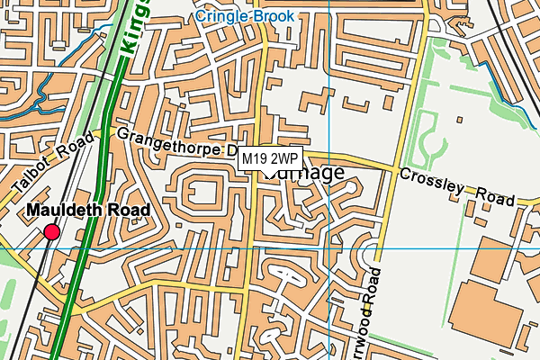 M19 2WP map - OS VectorMap District (Ordnance Survey)