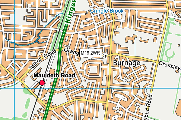 M19 2WR map - OS VectorMap District (Ordnance Survey)