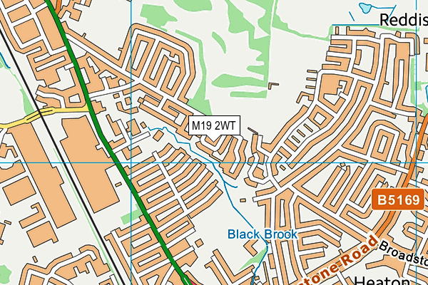 M19 2WT map - OS VectorMap District (Ordnance Survey)