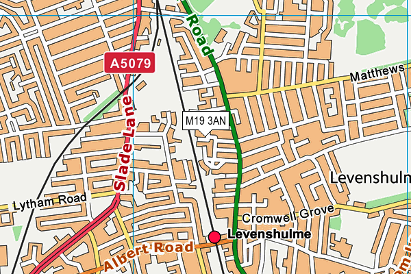 M19 3AN map - OS VectorMap District (Ordnance Survey)