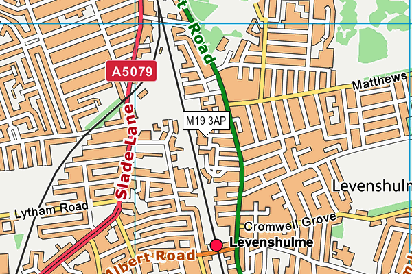 M19 3AP map - OS VectorMap District (Ordnance Survey)