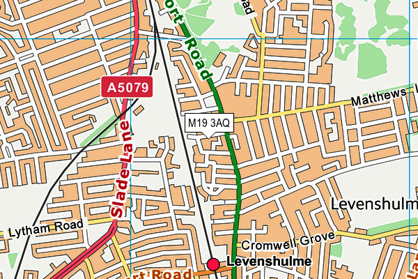 M19 3AQ map - OS VectorMap District (Ordnance Survey)