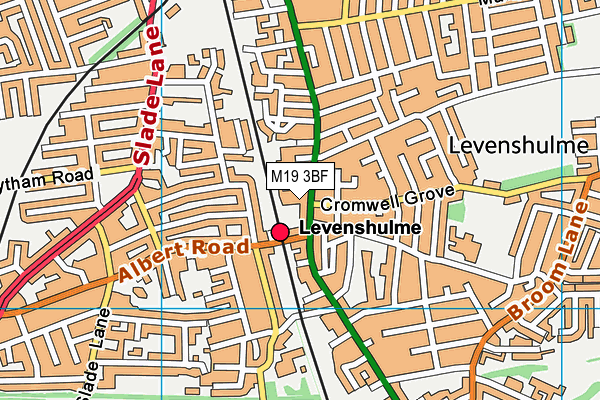 M19 3BF map - OS VectorMap District (Ordnance Survey)