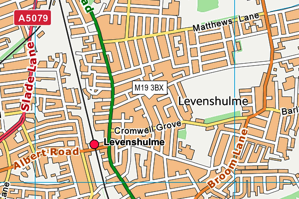 M19 3BX map - OS VectorMap District (Ordnance Survey)