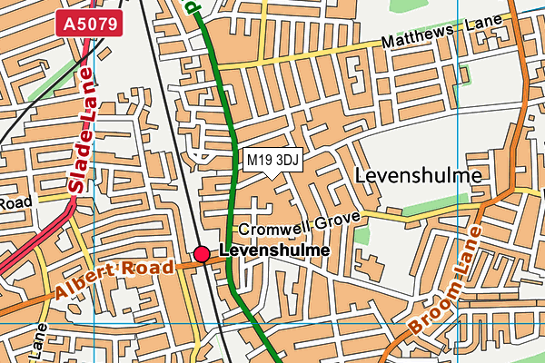 M19 3DJ map - OS VectorMap District (Ordnance Survey)