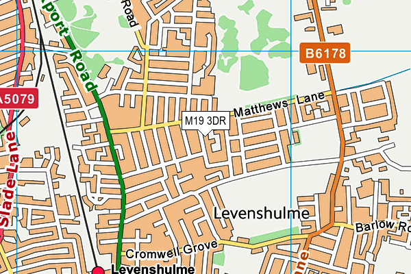 M19 3DR map - OS VectorMap District (Ordnance Survey)