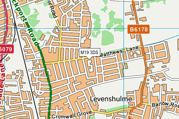 M19 3DS map - OS VectorMap District (Ordnance Survey)