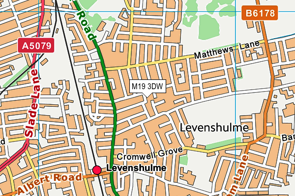 M19 3DW map - OS VectorMap District (Ordnance Survey)