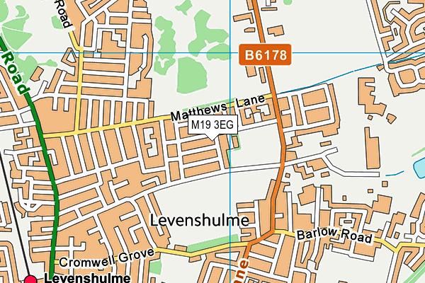 M19 3EG map - OS VectorMap District (Ordnance Survey)