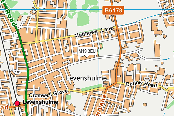 M19 3EU map - OS VectorMap District (Ordnance Survey)