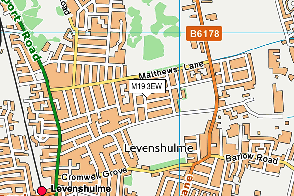 M19 3EW map - OS VectorMap District (Ordnance Survey)