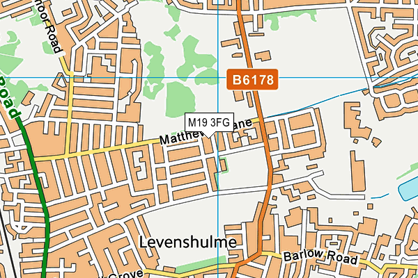 M19 3FG map - OS VectorMap District (Ordnance Survey)