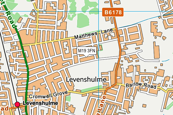 M19 3FN map - OS VectorMap District (Ordnance Survey)