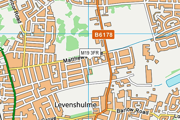 M19 3FR map - OS VectorMap District (Ordnance Survey)