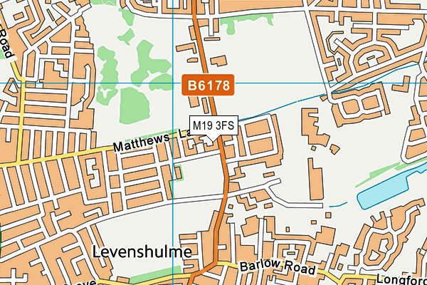 M19 3FS map - OS VectorMap District (Ordnance Survey)