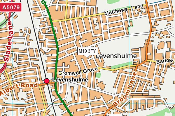 M19 3FY map - OS VectorMap District (Ordnance Survey)