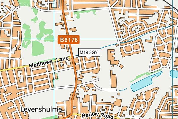 M19 3GY map - OS VectorMap District (Ordnance Survey)