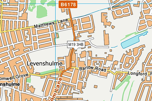 M19 3HB map - OS VectorMap District (Ordnance Survey)