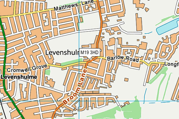 M19 3HD map - OS VectorMap District (Ordnance Survey)