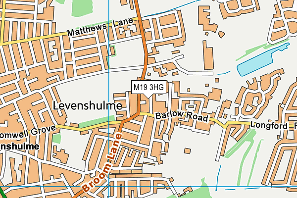 M19 3HG map - OS VectorMap District (Ordnance Survey)