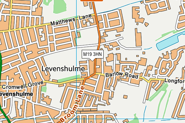 M19 3HN map - OS VectorMap District (Ordnance Survey)