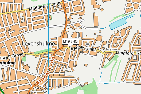 M19 3HQ map - OS VectorMap District (Ordnance Survey)