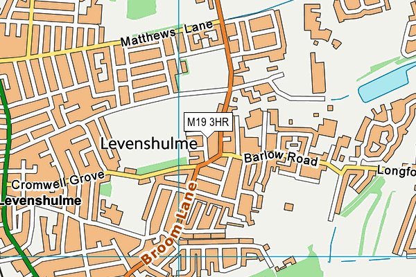 M19 3HR map - OS VectorMap District (Ordnance Survey)