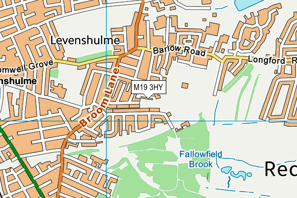 M19 3HY map - OS VectorMap District (Ordnance Survey)