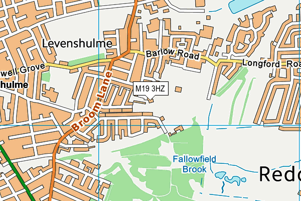 M19 3HZ map - OS VectorMap District (Ordnance Survey)