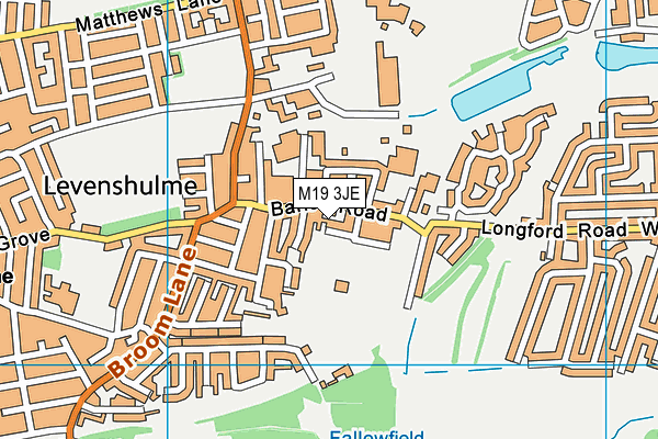 M19 3JE map - OS VectorMap District (Ordnance Survey)