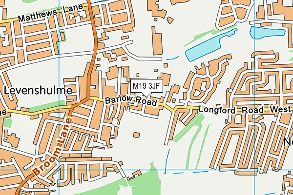 M19 3JF map - OS VectorMap District (Ordnance Survey)