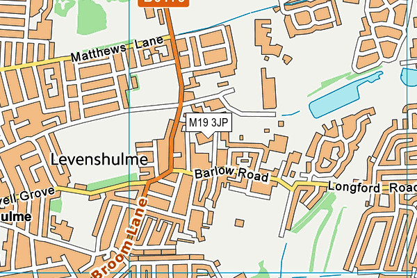 M19 3JP map - OS VectorMap District (Ordnance Survey)