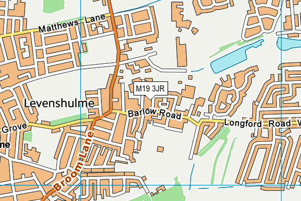 M19 3JR map - OS VectorMap District (Ordnance Survey)