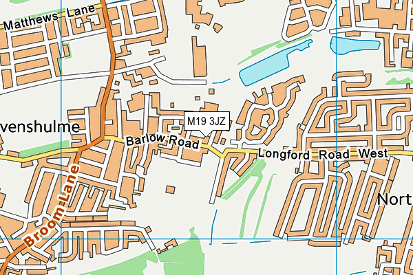 M19 3JZ map - OS VectorMap District (Ordnance Survey)