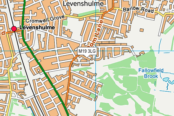 M19 3LG map - OS VectorMap District (Ordnance Survey)