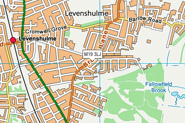 M19 3LJ map - OS VectorMap District (Ordnance Survey)