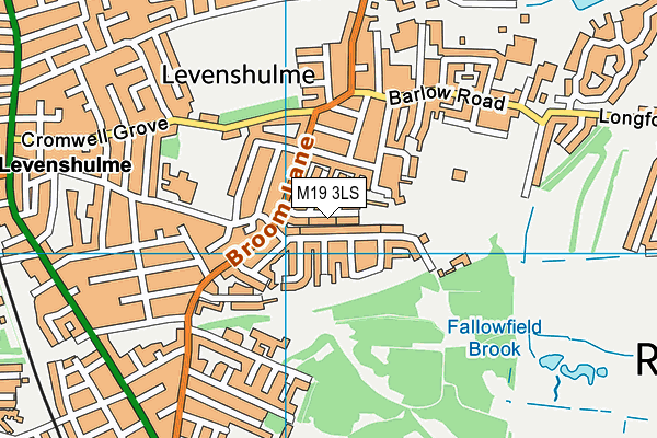 M19 3LS map - OS VectorMap District (Ordnance Survey)