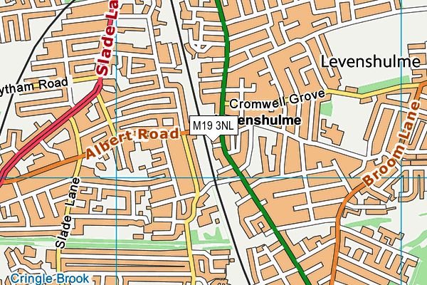 M19 3NL map - OS VectorMap District (Ordnance Survey)