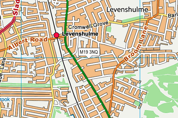 M19 3NQ map - OS VectorMap District (Ordnance Survey)