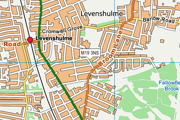 M19 3NS map - OS VectorMap District (Ordnance Survey)