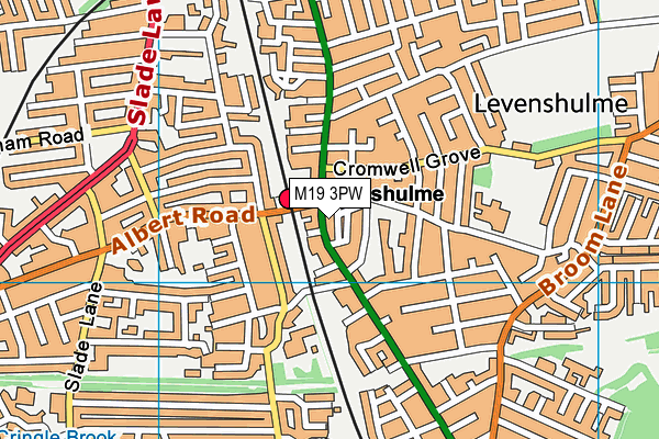 M19 3PW map - OS VectorMap District (Ordnance Survey)