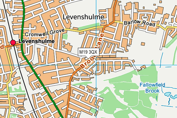 M19 3QX map - OS VectorMap District (Ordnance Survey)