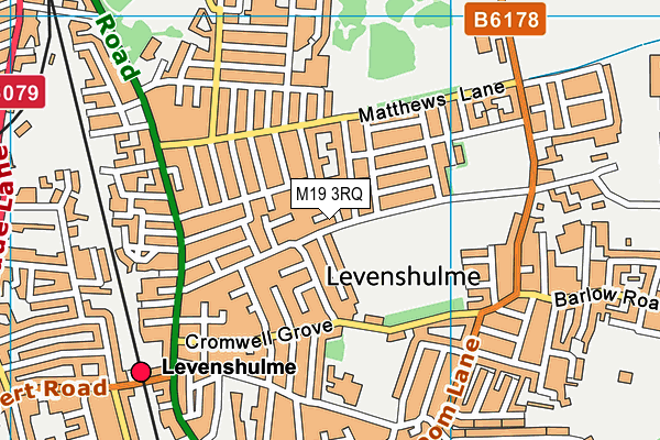 M19 3RQ map - OS VectorMap District (Ordnance Survey)