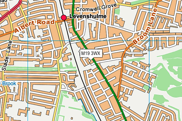 M19 3WX map - OS VectorMap District (Ordnance Survey)