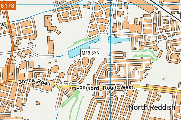 M19 3YN map - OS VectorMap District (Ordnance Survey)