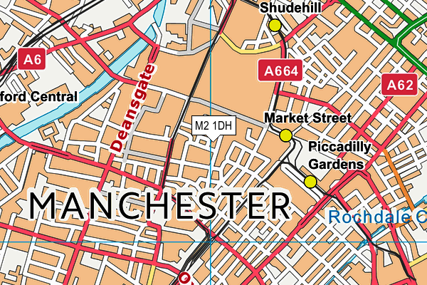 M2 1DH map - OS VectorMap District (Ordnance Survey)