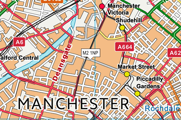 M2 1NP map - OS VectorMap District (Ordnance Survey)